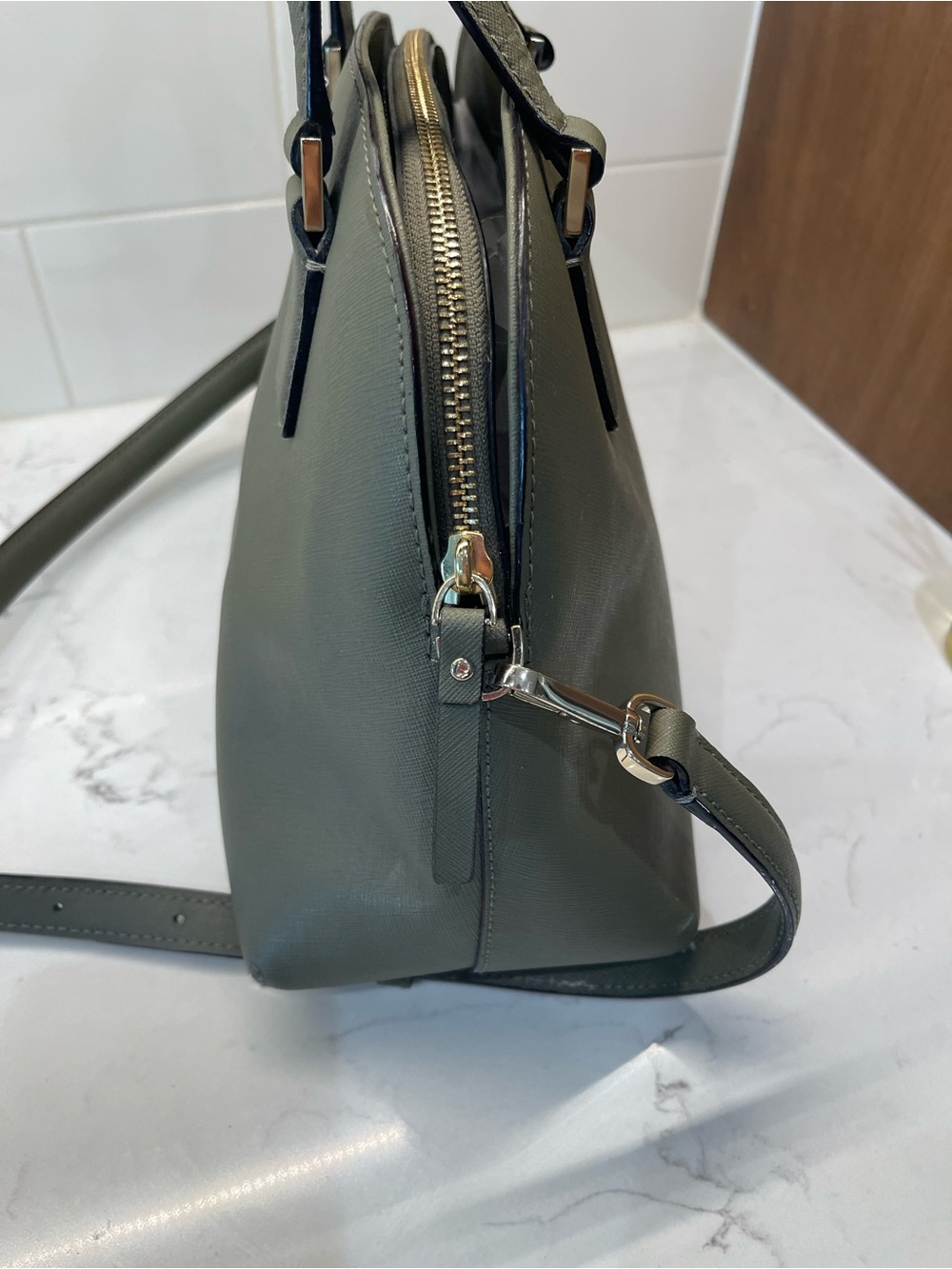 kate spade Sage Green Dome Satchel with Removable Strap - Picture 6 of 12